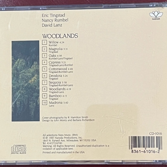 Woodlands by Eric Tingstad, Nancy Rumbel, David Lanz CD like new - Picture 2 of 7